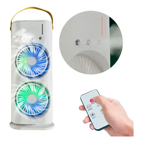 Ventilador portatil Humidificador Dual Inalámbrico Electroland
