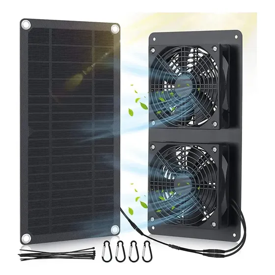 Ventilador silencioso Kit De Ventiladores De Panel Solar, Doble