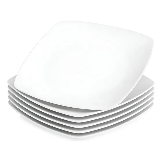 Congeladora vertical Plato Porcelana Cuadrado De Entrada 23,5 Cm