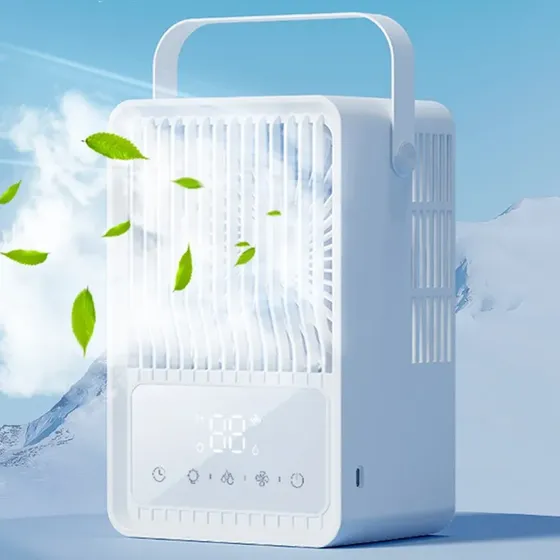 Ventilador silencioso De Nebulización Recargable Con Tanque