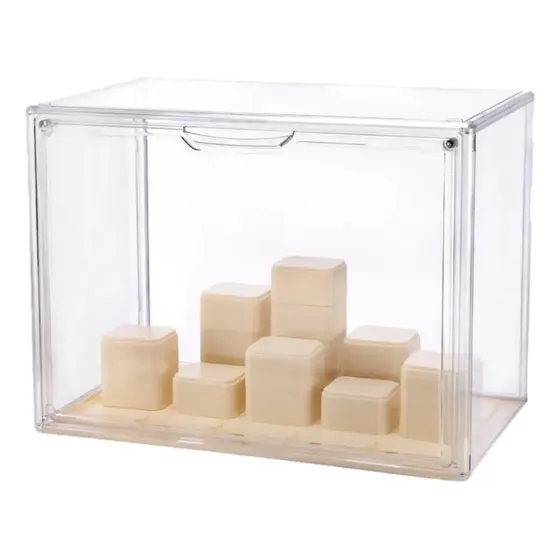 Vitrina Pastelera Caja Exhibidora Acrílica Transparente Con Tapa