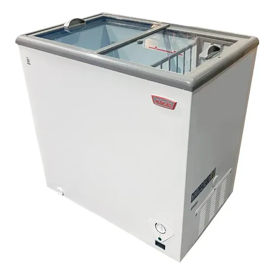 Congeladora horizontal Congelador Freezer Dual Tapa De Vidrio
