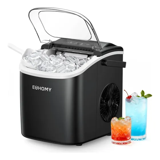 Maquina de hielo​ Euhomy Ice Machine Im001-b Portable Negro