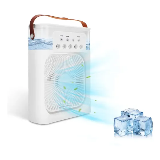 Ventilador portatil Mini USB Portátil con Humidificador y Luces
