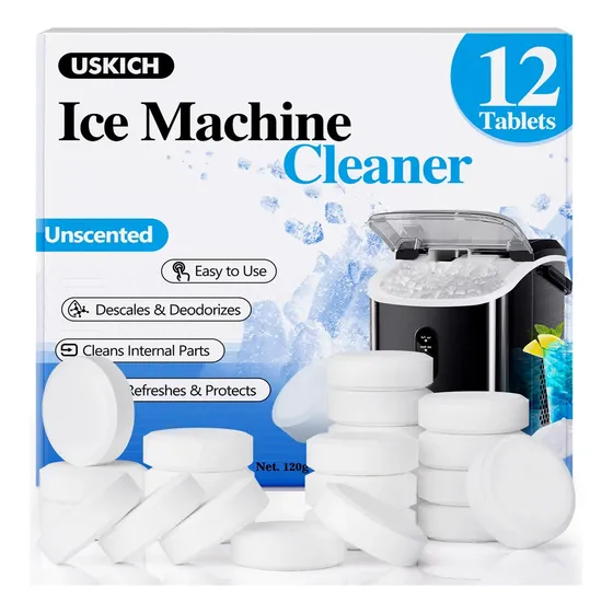 Maquina de hielo Limpiador Máquina Hielo Uskich 12 Tabletas