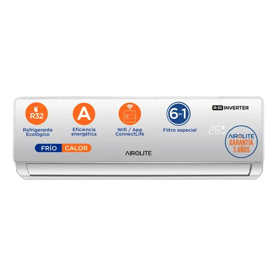 Aire acondicionado inverter Split Muro Airolite Aasmi 09 Ati R32