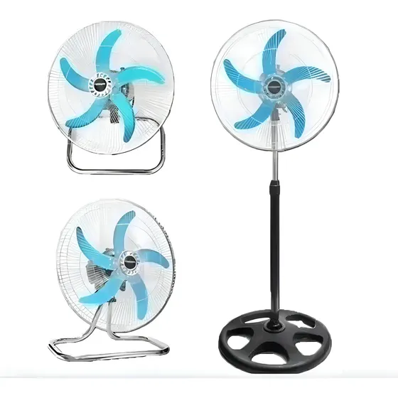 Ventilador de pie 2RL Metálico Pedestal Azul 45cm 3 Aspas 60Hz