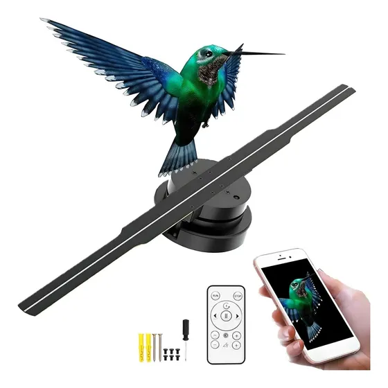 Ventilador de pie Proyector Holográfico 3d Led Wifi For Tienda