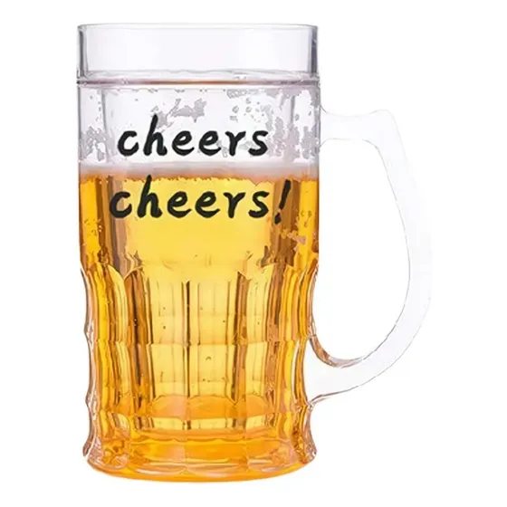 Congeladora vertical Vaso De Cerveza Falso Con Diseño