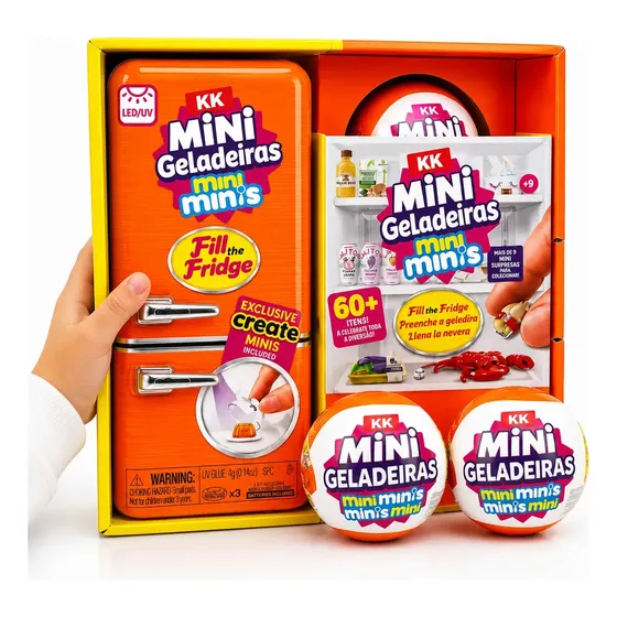 Congeladora pequeña Minirefrigerador Mini Brands con 2 bolas