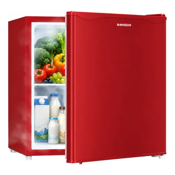 Refrigerador Mininevera Bangson 51l Roja Con Congelador 1 Refrigerador Mininevera Bangson 51l Roja Con Congelador