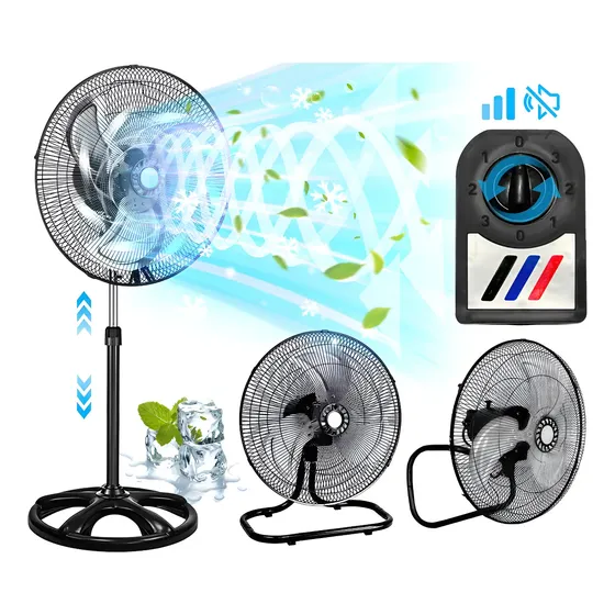 Ventilador de pie 3 en 1 Essgoo 19 Pulgadas Pared/Piso/Pedestal