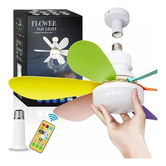 Ventilador de pie Techo Led Pequeño Con Luz Con Control Remoto