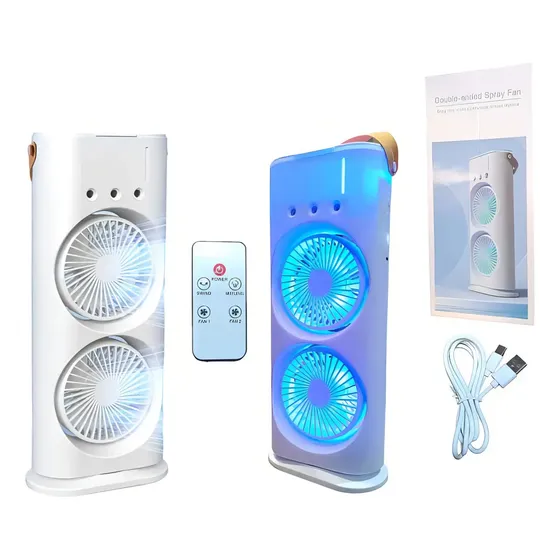 Ventilador portatil Portátil Giftie Doble Inalámbrico