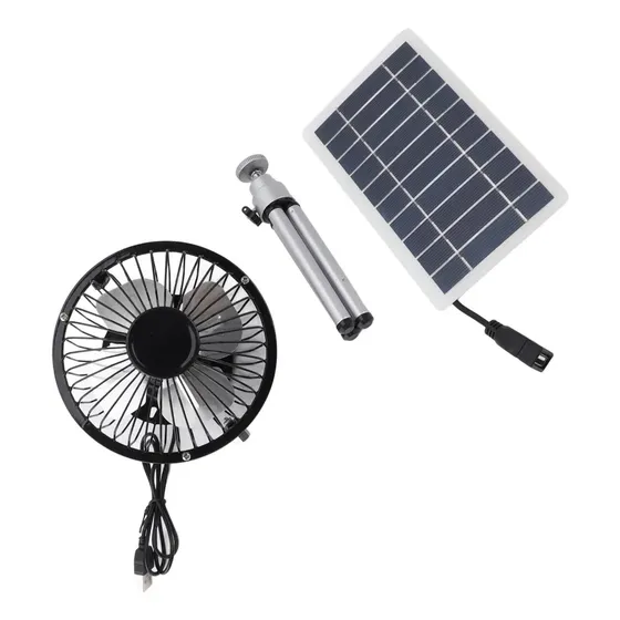Ventilador portatil Alimentado Por Energía Solar Con Soporte