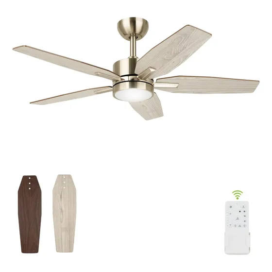 Ventilador silencioso De Techo Fanshain 107cm Con Luz Y Control