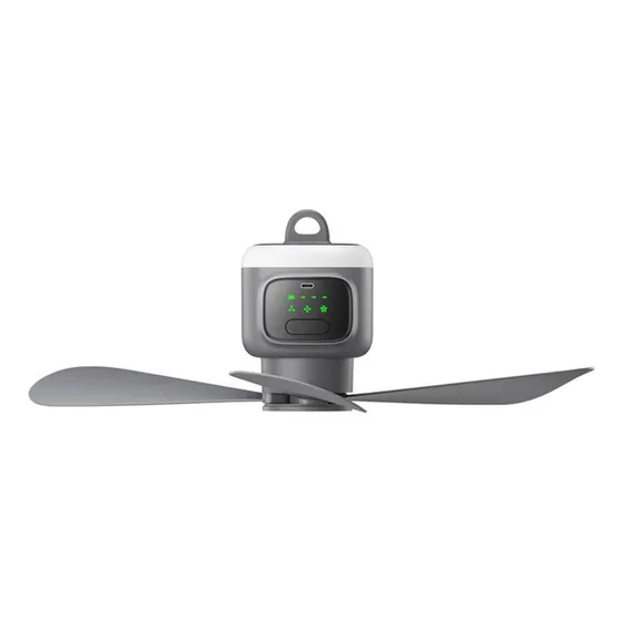 Ventilador de pie Usb Para Acampar Fans Con Ligero, Port Black