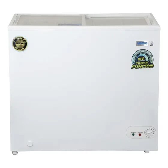 Congeladora pequeña Ventus Conservadora Ctv-210 Tapa Vidrio Dual