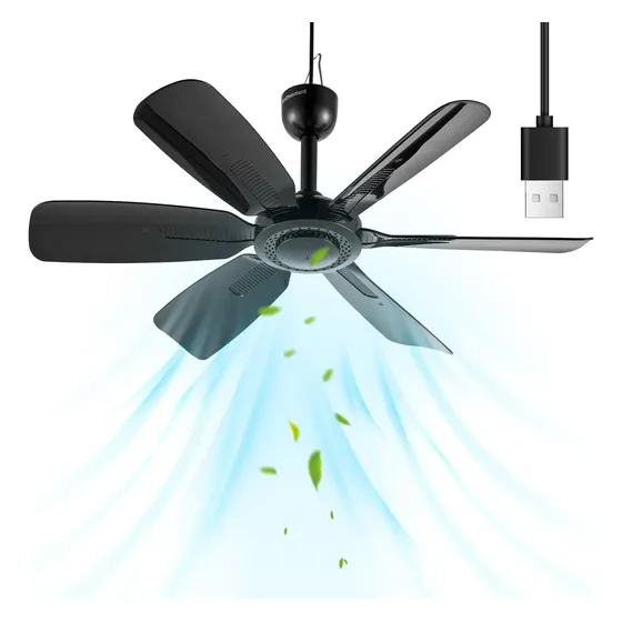 Ventilador portatil De Techo Bestmoument 17,7 Usb 5v Cc De 6
