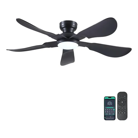 Ventilador silencioso De Techo De 132 Cm Con Luz Y Mando