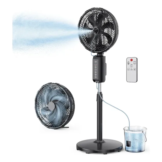 Ventilador portatil Atengeus Misting 12 Pulgadas Portátil