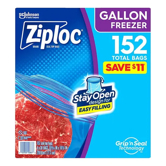 Congeladora pequeña Congelador Ziploc Bags Con Doble Cremallera