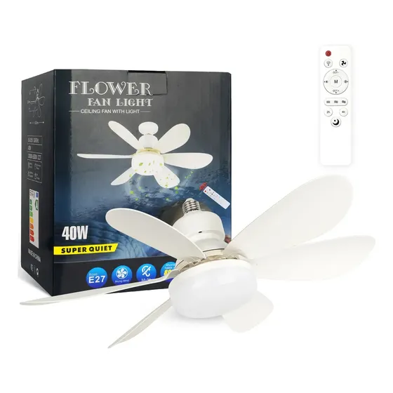 Ventilador silencioso Lampara Techo Led Foco Con Control Remoto
