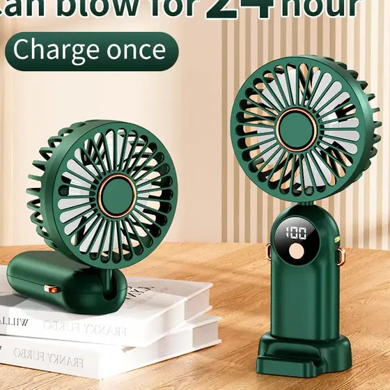Ventilador portatil 3 en 1 Manzanoshop Portátil Recargable 5