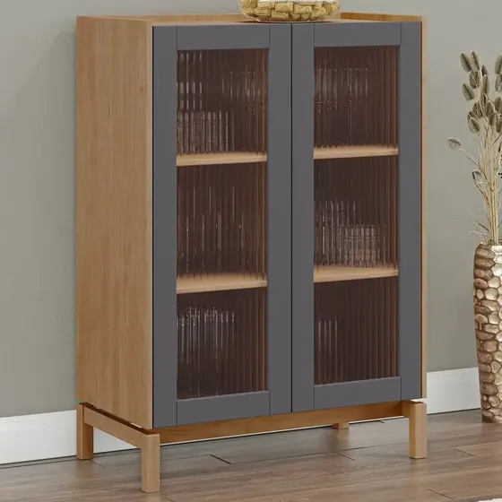 Vitrina Pastelera Armario con 2 puertas, 115 cm, 100% madera