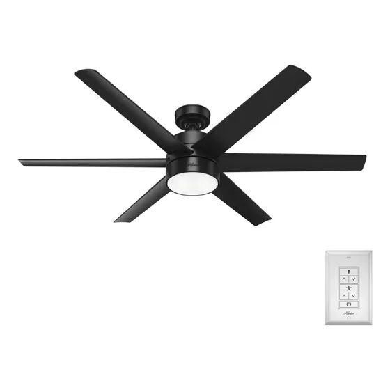 Ventilador silencioso De Techo Hunter 150cm Negro Mate
