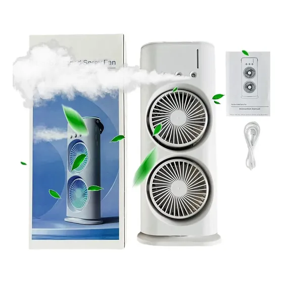 Ventilador portatil Humidificador De Enfriamiento Recargable Usb