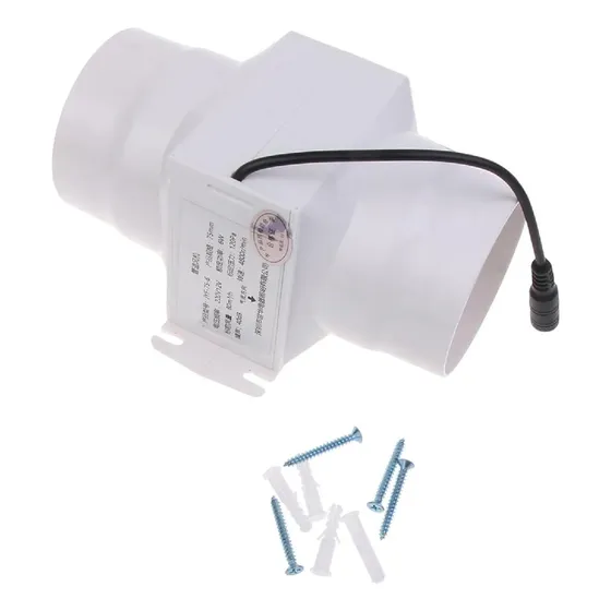 Ventilador silencioso De 12v 75mm 6w 5.5x2.1mm 7.5 Cm