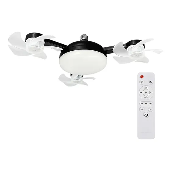 Ventilador silencioso Socket Fan Light With Remote, Screw In