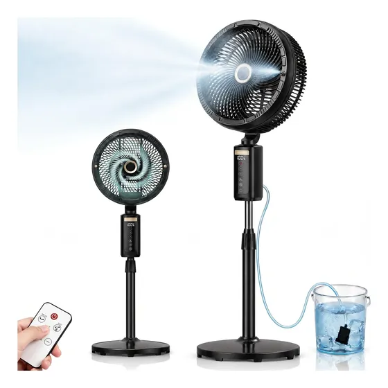 Ventilador de pie Eléctrico Ausic 12 Con Nebulización Exterior