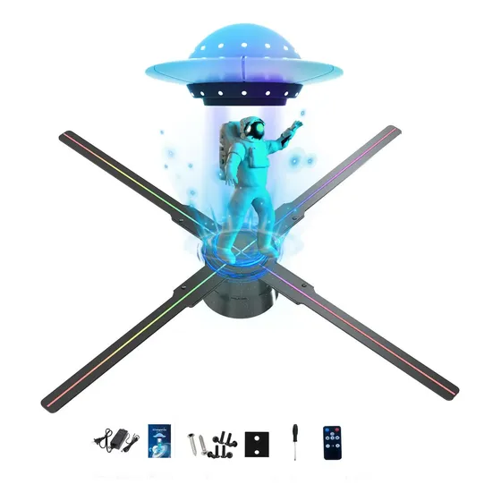 Ventilador silencioso Con Holograma 3d Wanther, 44 Cm, Hd, Led