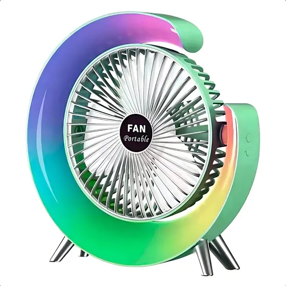 Ventilador silencioso de Mesa Recargable USB Okshop Verde
