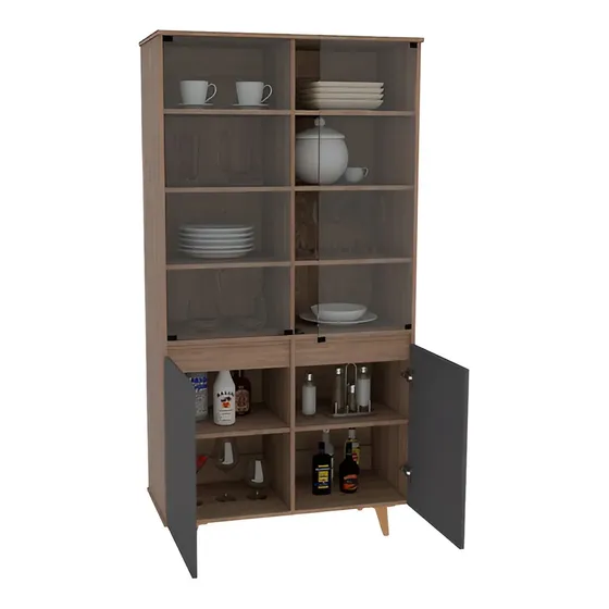 Vitrina Pastelera Rta Design Nashira Madera Marrón Claro 4