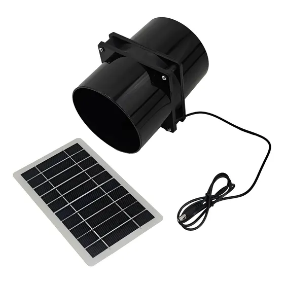 Ventilador portatil Solar De 12 V Para Casa De Mascotas Y Cocina