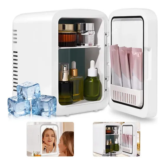 Refrigerador --portable Mini 6l Para Auto Con Espejo Y Luz L