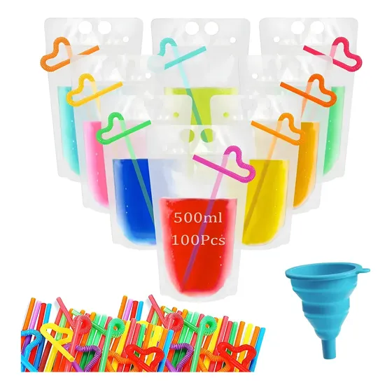 Congeladora vertical 100 Bolsas De Jugo Reutilizables Con 1
