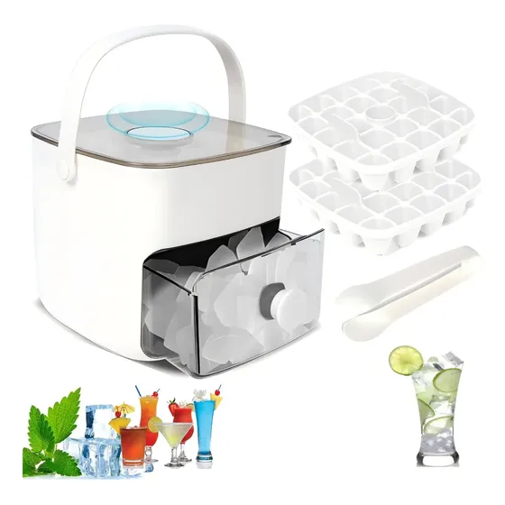 Maquina de hielo​ Zxcvmáquina Portátil Para Hacer Cubitos Hielo