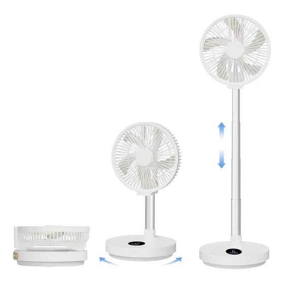 Ventilador de pie Greheywos Oscilante Recargable 10 Pulgadas