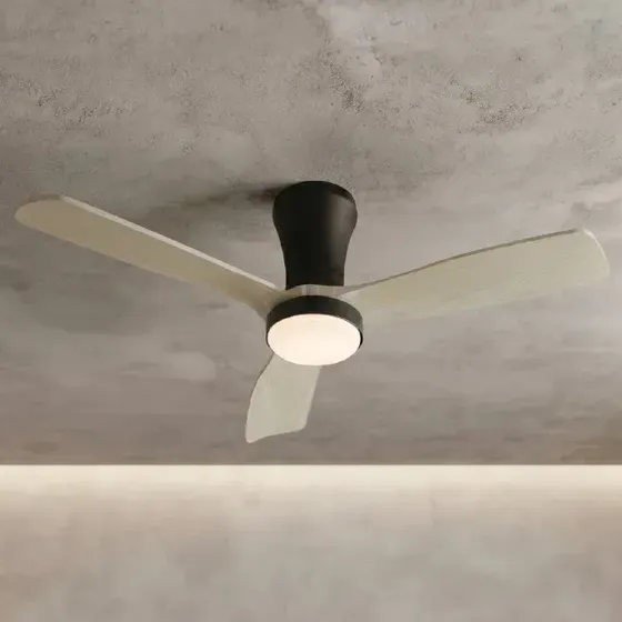Ventilador silencioso De Techo Color Blanco 3 Aspas Luz Led