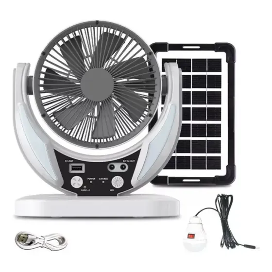 Ventilador portatil de Mesa GDTimes Portátil Recargable con Luz