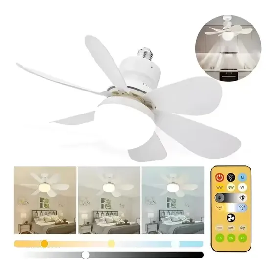 Ventilador silencioso Lámpara Led De De Techo Con Control