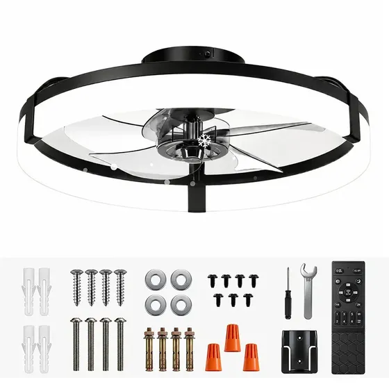 Ventilador silencioso Inteligente De Techo Con Luz Led Y Control