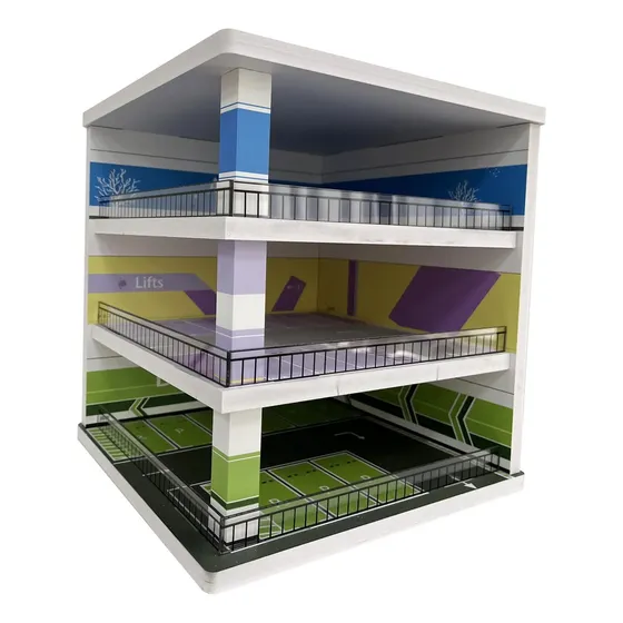 Vitrina Pastelera 1:64 Vehículos Garaje Para Exhibición Parking