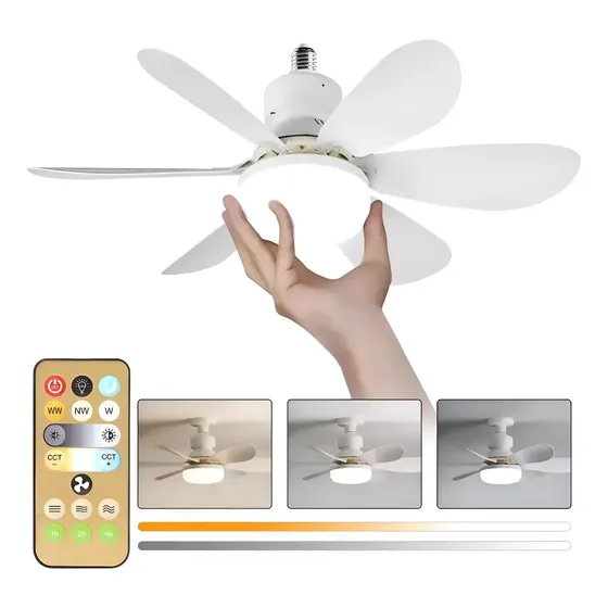 Ventilador silencioso Ll Hoho 52cm 40w De Techo Con Control
