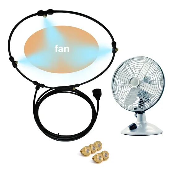 Ventilador de pie Pu Kit Nebulizador Con 5 Boquillas For