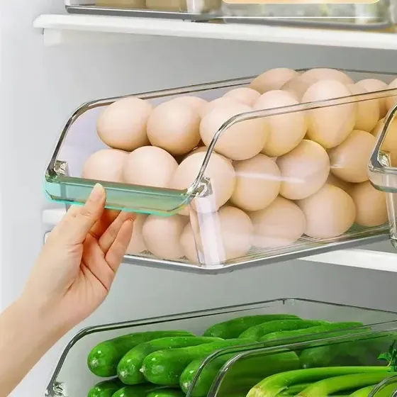 Congeladora horizontal Cajón Organizador Nevera Transparente
